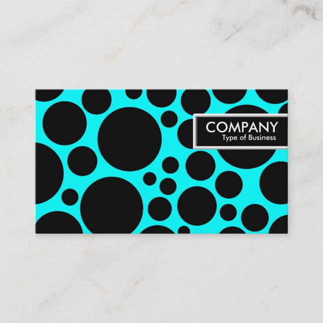 Edge Tag - Spotty - Schwarz auf Cyan (Vorderseite)