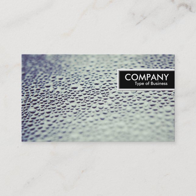 Edge-Tag - Wassertropfen auf Glas 01 Visitenkarte (Vorderseite)