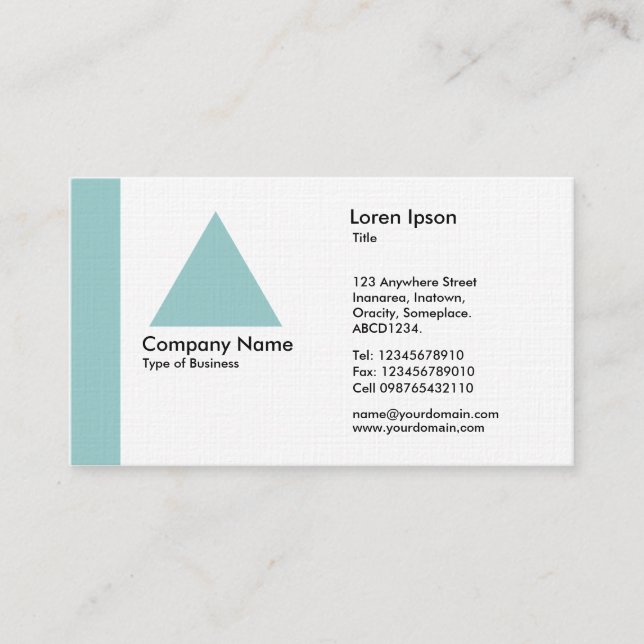 Edge Triangle - Light Blue Green Visitenkarte (Vorderseite)