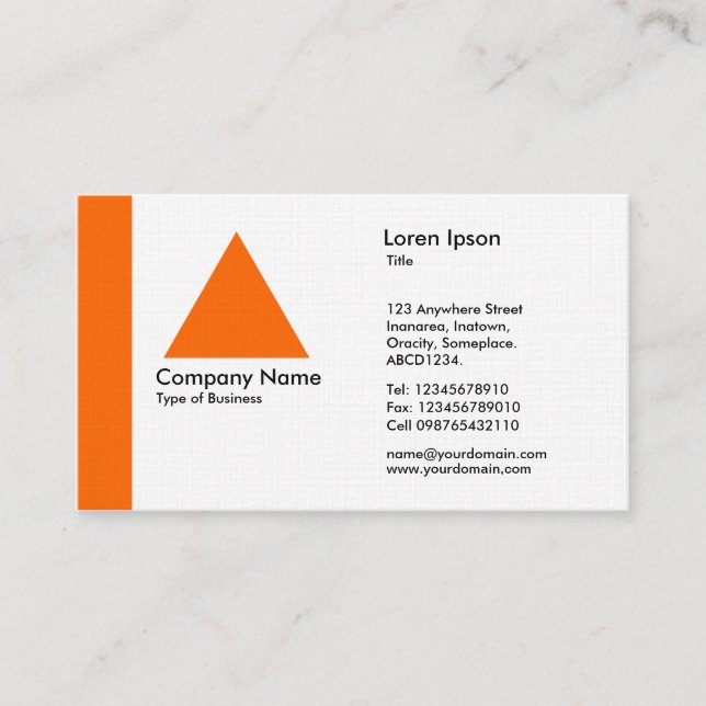 Edge Triangle - Orange Visitenkarte (Vorderseite)