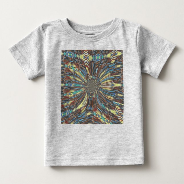 Edgy African Urban Pop Art Abstrakt Optisches Desi Baby T-shirt (Vorderseite)