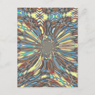 Edgy African Urban Pop Art Abstrakt Optisches Desi Postkarte