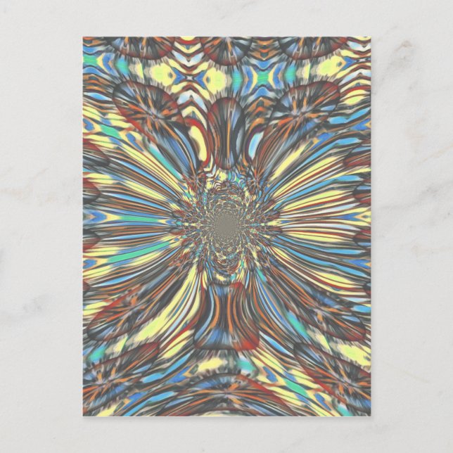 Edgy African Urban Pop Art Abstrakt Optisches Desi Postkarte (Vorderseite)