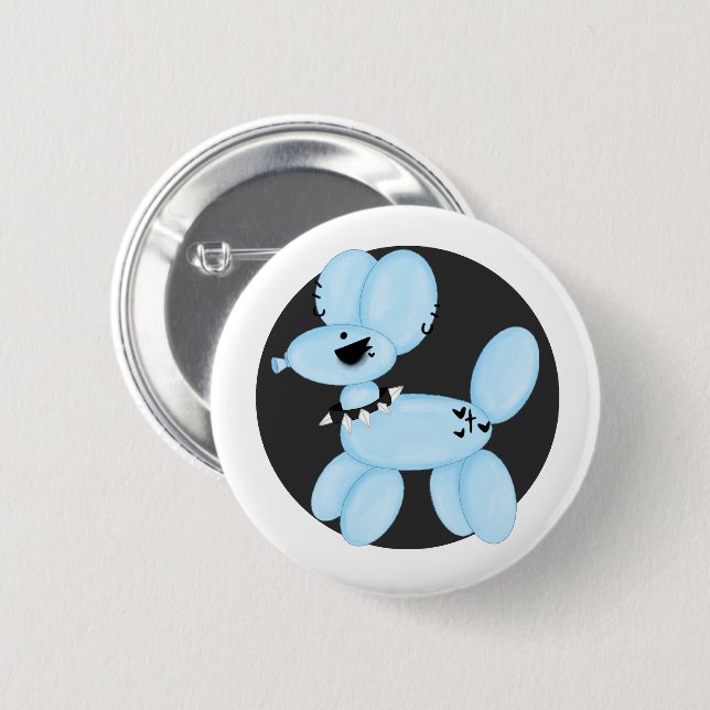 Edgy Balloon Dog Button Button (Vorne & Hinten)