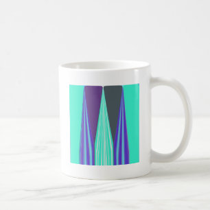 Edgy Blue Lila Cyan Zickzack Art Print Tasse