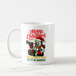Edgy Christmas Gangster Schneemann Einzigartiges W Kaffeetasse