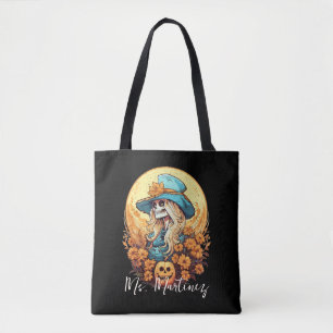 Edgy Cowgirl Skeleton Halloween Sonnenblumenlehrer