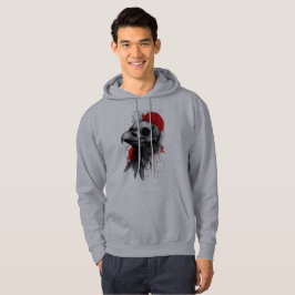 Edgy Crow Skull Gothic Grunge Hoodie