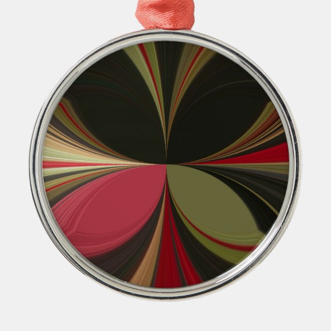 Edgy Earth Kaleidoskop Art Print Silbernes Ornament (Vorne)