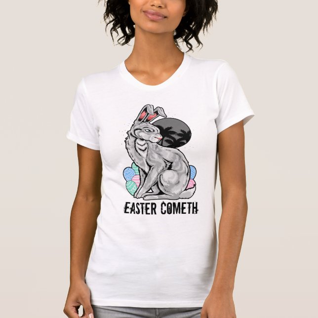 Edgy Easter Bunny Oaster kommt T-Shirt (Vorderseite)