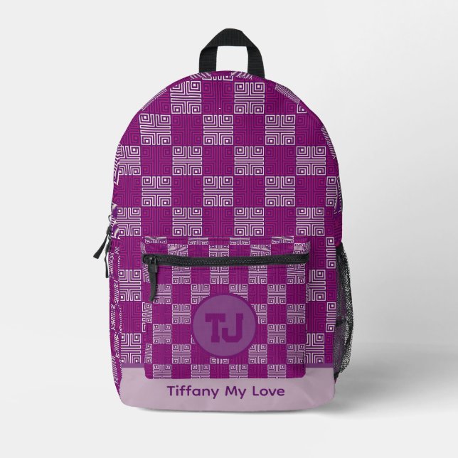 Edgy Elementary Student Vacation Rucksack für sie (Vorderseite)