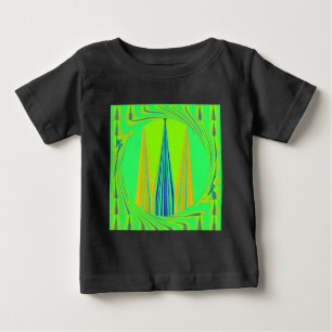 Edgy Geometric Neon Design Baby T-shirt