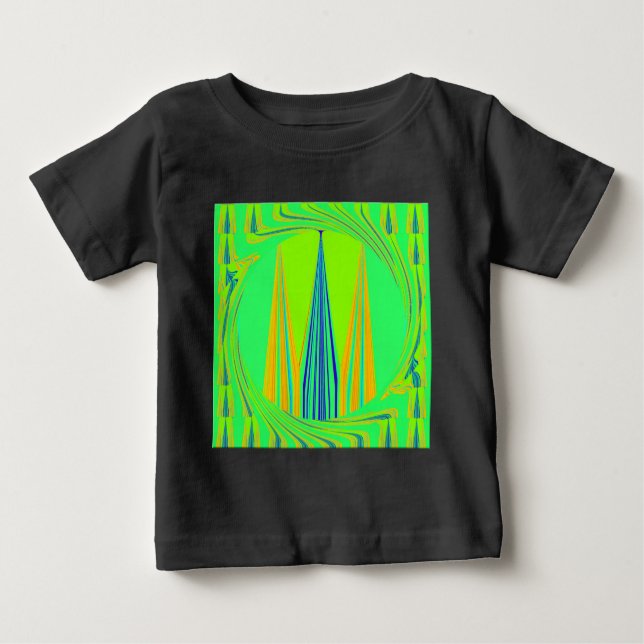 Edgy Geometric Neon Design Baby T-shirt (Vorderseite)