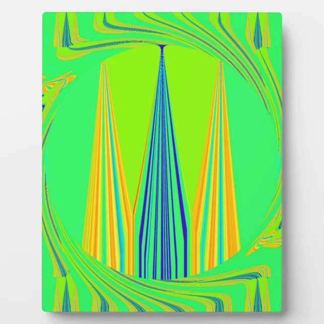 Edgy Geometric Neon Design Fotoplatte (Vorderseite)