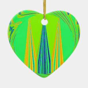 Edgy Geometric Neon Design Keramikornament