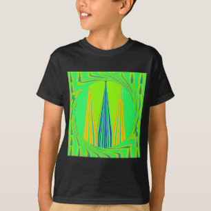 Edgy Geometric Neon Design T-Shirt