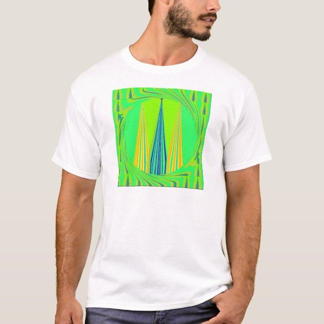 Edgy Geometric Neon Design T-Shirt (Vorderseite)