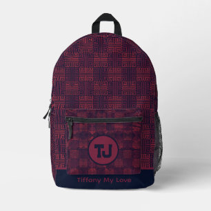 Edgy Girly Mit Monogramm Girls Backpack Bedruckter Rucksack