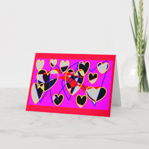 Edgy Hearts Feiertagskarte