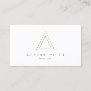 Edgy Imitate Gold Triangle Logo Visitenkarte