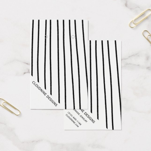 Edgy Lines Earring Necklace Juwelier Display Card (Büro)