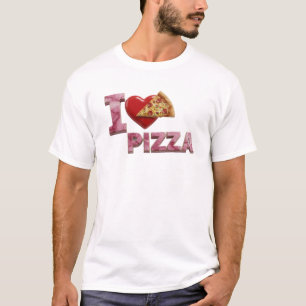 Edgy Pink ICH LIEBE PIZZA Kunstwerk Erstellung T-Shirt