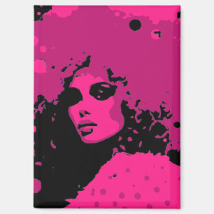 Edgy Retro über Grunge Design Magnet