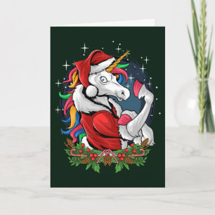 Edgy Santa Unicorn Weihnachten