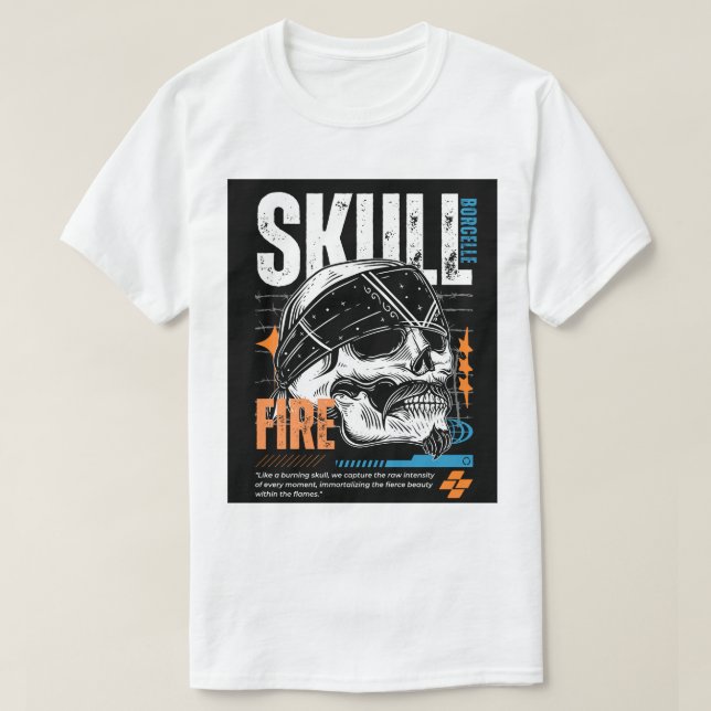 Edgy Skull Graphic T-Shirt Design (Design vorne)