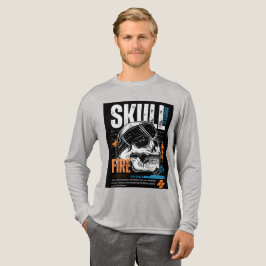 Edgy Skull Graphic T-Shirt Design Tri-Blend Shirt