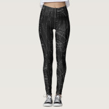 Edgy Tech störte Karierte Leggings