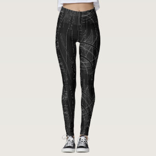 Edgy Tech störte Karierte Leggings