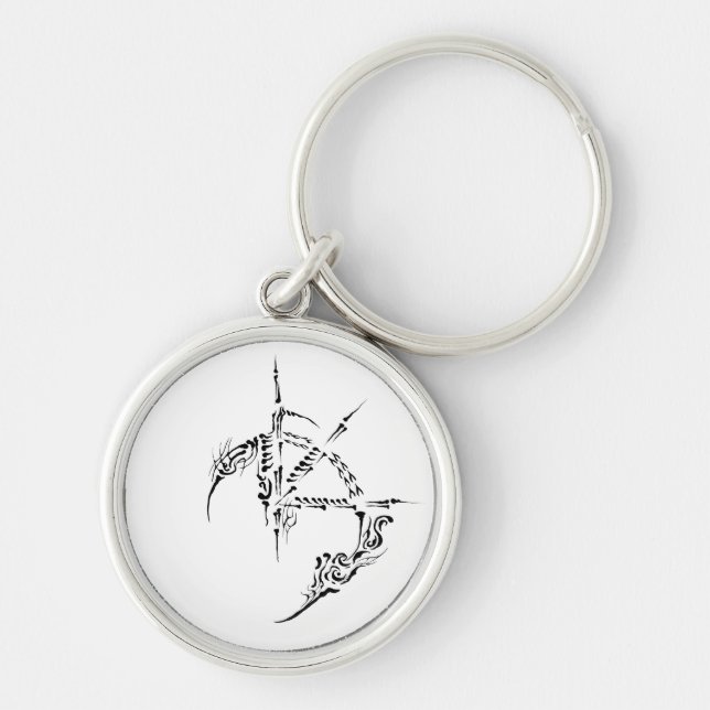 Edgy Tribal Art Schlüsselanhänger (Vorne)