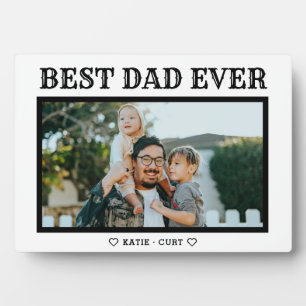 Edgy Typografy Best Vater Ever Foto Fotoplatte