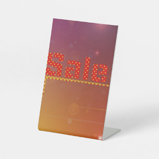 Edgy und Funky Sale Sign mit Flashy und Vibrany Sockelschild