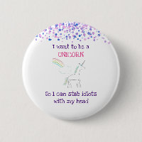 Edgy Unicorn mit Rainbow und Confetti Funny