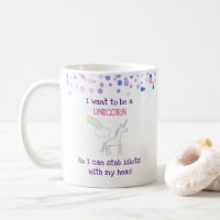 Edgy Unicorn mit Rainbow und Confetti Funny