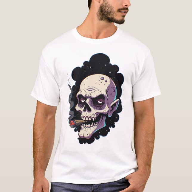 Edgy Vampire Skull T-Shirt (Vorderseite)