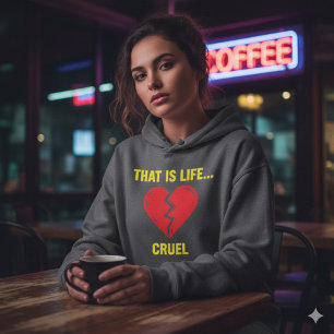 Edgy Y2K Broken Heart Hoodie - Das ist das Leben g