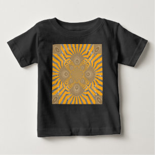 Edgy Zebra Elegante: Eine goldene gelbe Printwerbu Baby T-shirt