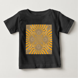 Edgy Zebra Elegante: Eine goldene gelbe Printwerbu Baby T-shirt