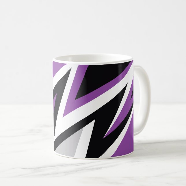 Edgy Zigzag Energy Kaffeetasse (VorderseiteRechts)
