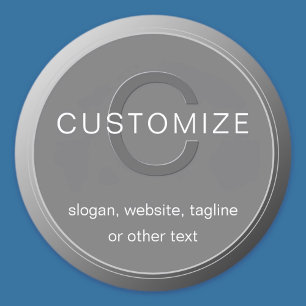 Edierbares dunkelgraues Monogramm-Design Runder Aufkleber