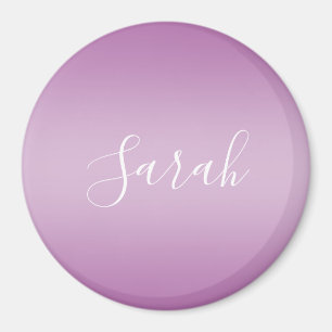 Edierbares Soft Mauve Ombre & Weiß-Text-Skript Magnet