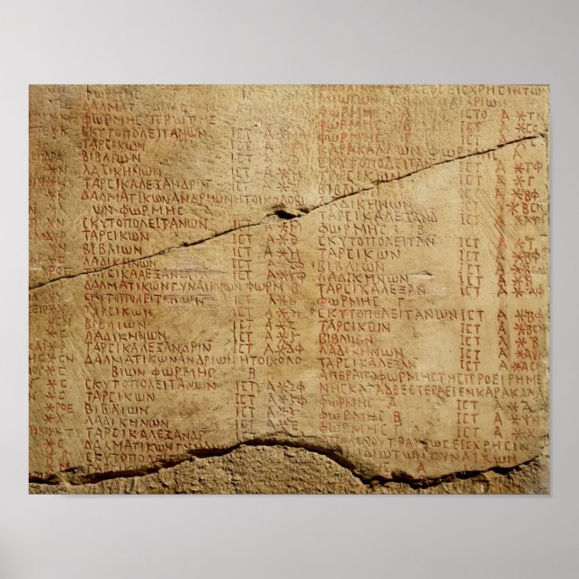 Edikt von Kaiser Diokletian Poster (Vorne)