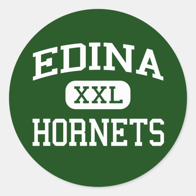 Edina - Hornets - High School - Edina Minnesota Runder Aufkleber (Vorderseite)