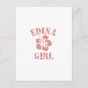 Edina Pink Girl Postkarte