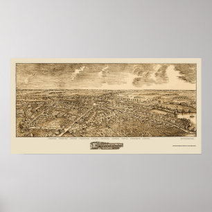 Edinboro, panoramische Karte PAs - 1898 Poster