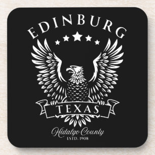 Edinburg Hidalgo Landkreis Texas Vintag Eagle Getränkeuntersetzer