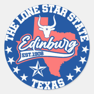 Edinburg, Texas Runder Aufkleber